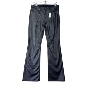 Gap Women's Baby Boot Mid‎ Rise Pants Sz 12 Reg Black Vegan 90's Minimalism